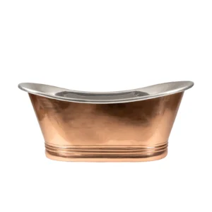 Home - Copper Bathtub In Vietnam 2 Bồn tắm bằng đồng Adrian - size 183x78x78cm, 51 kg, Bateau V cắt và đế thẳng. Nội thất bằng đồng và niken
