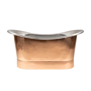 Home - Copper Bathtub In Vietnam 1 Bồn tắm bằng đồng Alfred - size 173x71x71 cm, 50 kg, Bateau cắt thẳng, đế thẳng. Nội thất bằng đồng và niken