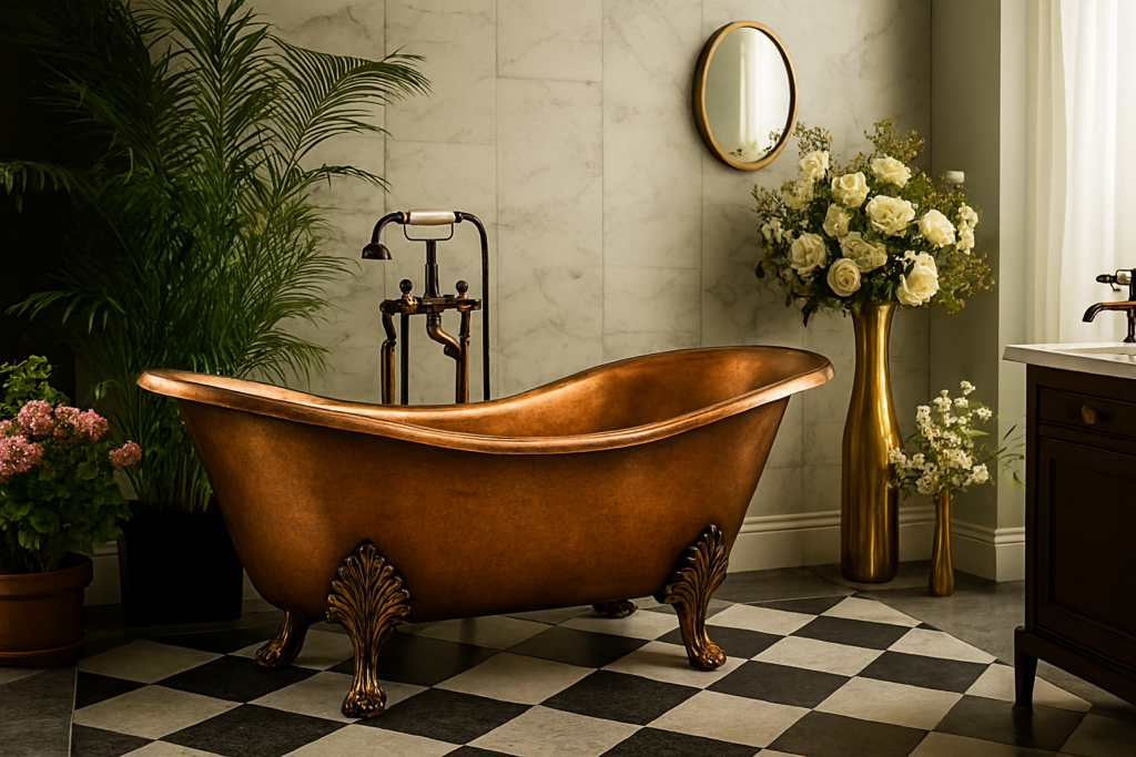 Phòng Tắm Vintage: Tái Hiện Nét Quyến Rũ Vượt Thời Gian Với Bồn Tắm Chân Rồng 26 Bí Quyết Kiến Tạo Một Không Gian Vintage Hoàn Hảo