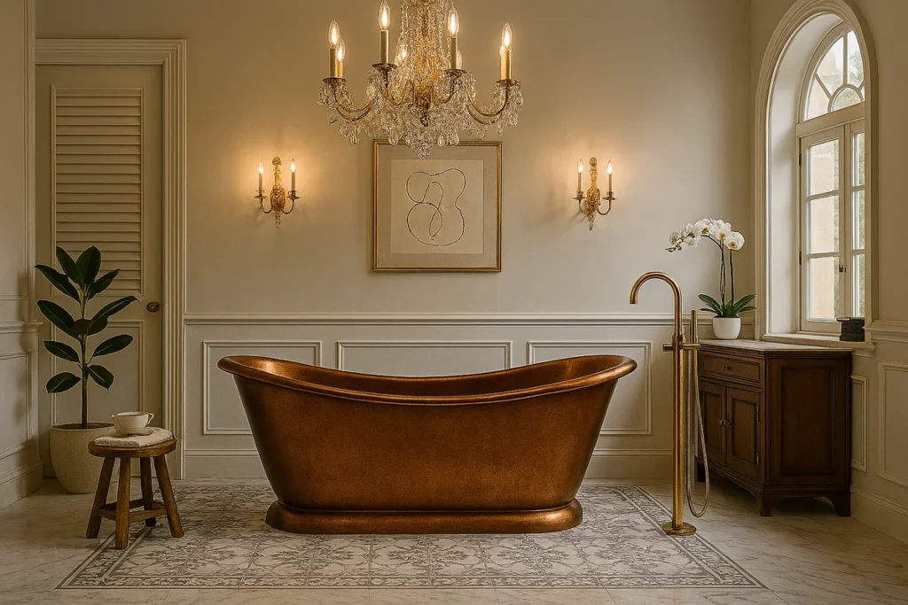 7+ Ý Tưởng Thiết Kế Phòng Tắm Master Sang Trọng Với Bồn Tắm Đồng Bien phong tam master cua ban thanh mot khong gian xung tam hoang gia