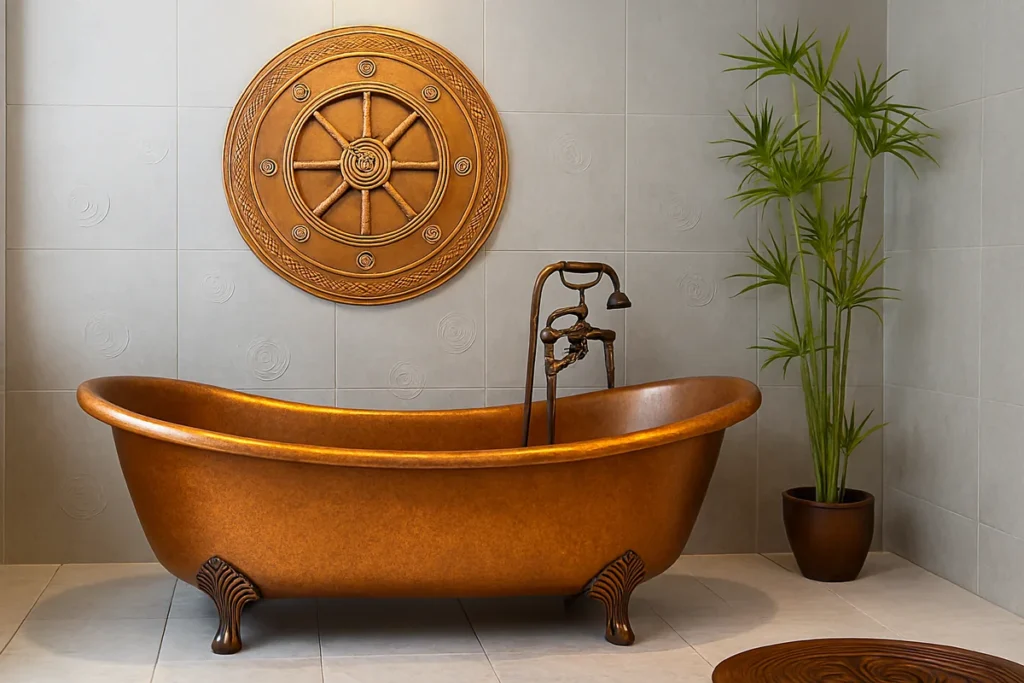 Bồn Tắm Đồng Theo Phong Thủy: Không Chỉ Đẹp Mà Còn Mang Lại Vượng Khí 29 Bồn Tắm Đồng Theo Phong Thủy Không Chỉ Đẹp Mà Còn Mang Lại Vượng Khí