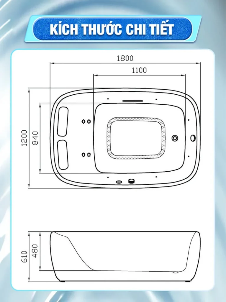 Kích thước bồn tắm nằm chuẩn nhất 2025: Cách chọn Size cho mọi không gian 4 Kích thước bồn tắm nằm chuẩn nhất 2025: Cách chọn Size cho mọi không gian Kich thuoc bon tam nam co lon 1m8