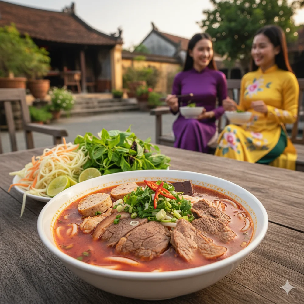 Giới thiệu về Thành phố Huế am thuc dac trung nhu bun bo Hue