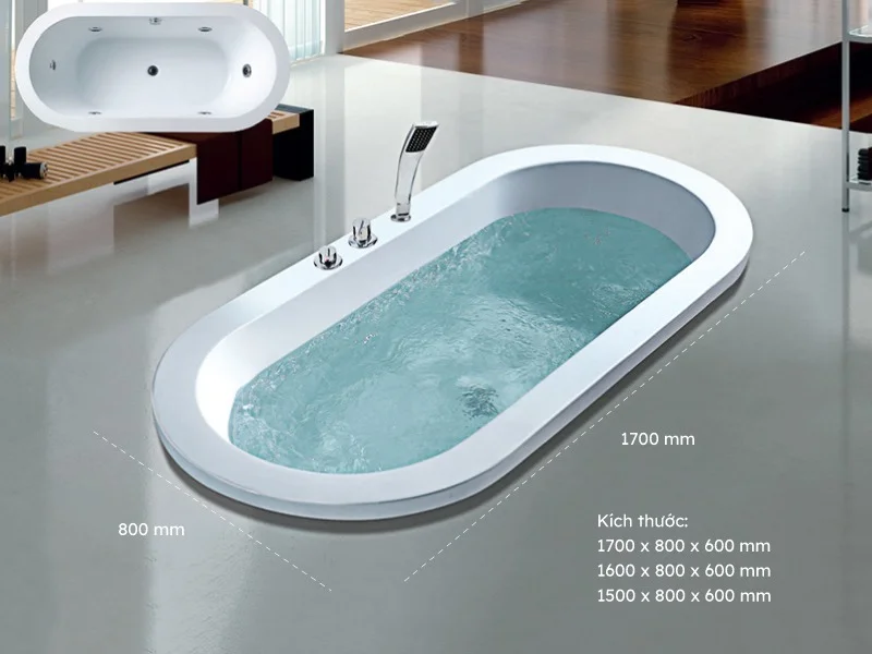 Kích thước bồn tắm nằm chuẩn nhất 2025: Cách chọn Size cho mọi không gian 5 Kích thước bồn tắm nằm chuẩn nhất 2025: Cách chọn Size cho mọi không gian kich thuoc bon tam tieu chuan 1m7 1