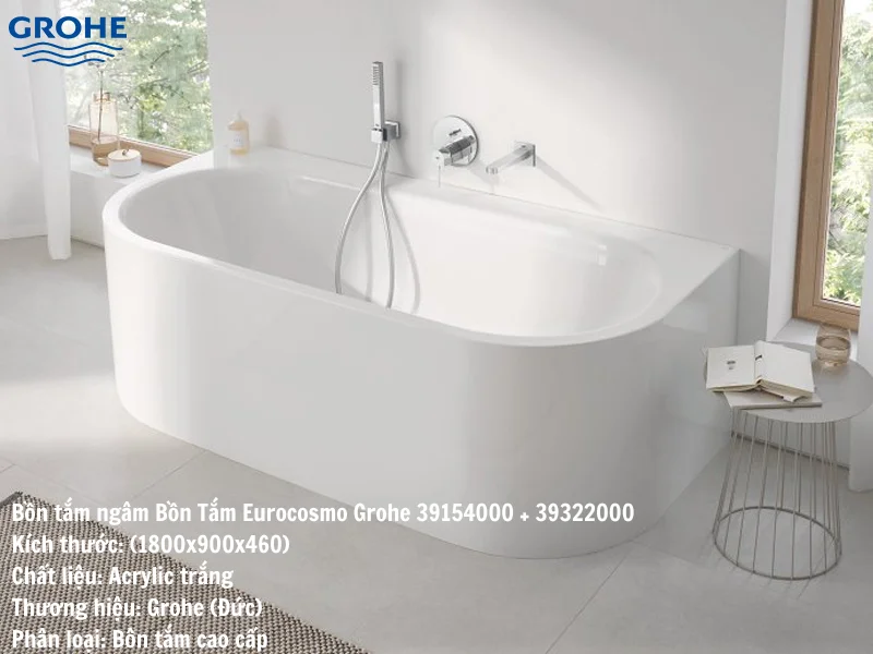 Top 7 Thương Hiệu Bồn Tắm Cao Cấp Nhập Khẩu Đáng Mua Nhất Tại Việt Nam Bon Tam Eurocosmo Grohe Duc