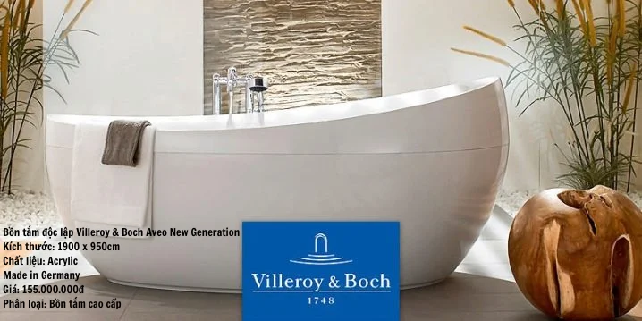 Top 7 Thương Hiệu Bồn Tắm Cao Cấp Nhập Khẩu Đáng Mua Nhất Tại Việt Nam Bon tam doc lap Villeroy Boch Aveo New Generation Duc