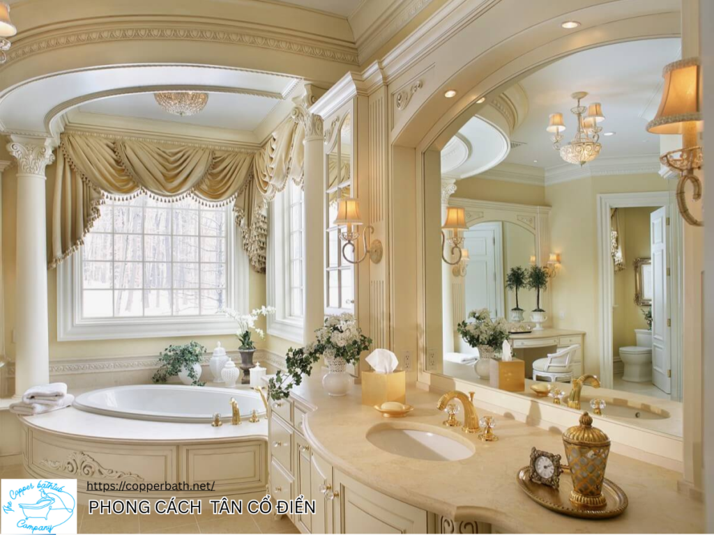 10 Mẫu Phòng Tắm Tân Cổ Điển Đẹp Hút Hồn 8 Phong cách TÂN CỔ ĐIỂN