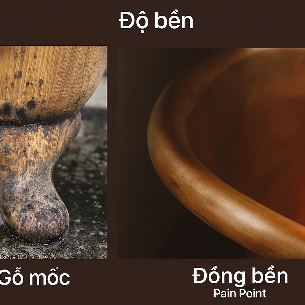 So Sánh Bồn Tắm Gỗ và Bồn Tắm Đồng: Lựa Chọn Nào Cho Phong Cách Á Đông?Bồn tắm gỗ nhuoc diem cua bon tam go bi moc va do ben cua bon tam dong