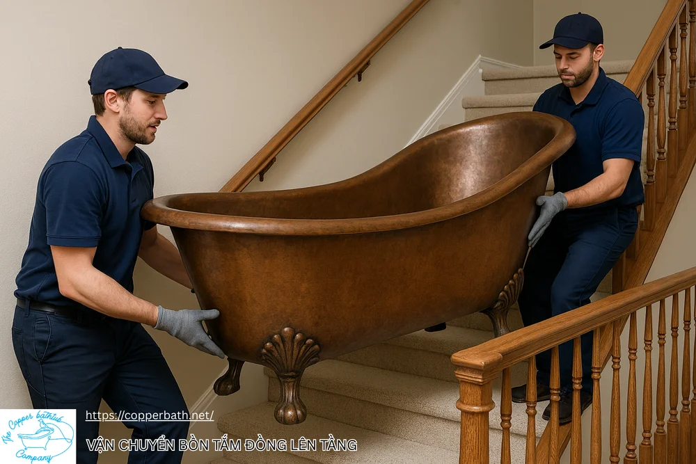 Trọng Lượng Bồn Tắm: Sàn Nhà Có Chịu Được Bồn Nước Đầy Không? 2 Trọng Lượng Bồn Tắm: Sàn Nhà Có Chịu Được Bồn Nước Đầy Không? van chuyen bon tam dong len tang