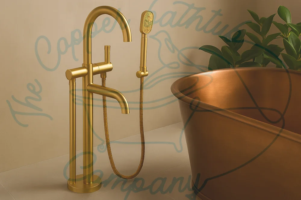 Kinh Nghiệm Mua Bồn Tắm Đặt Sàn (Freestanding) Không Phải Ai Cũng Biết 10 vòi sen đặt sàn cho bồn tắm đồng